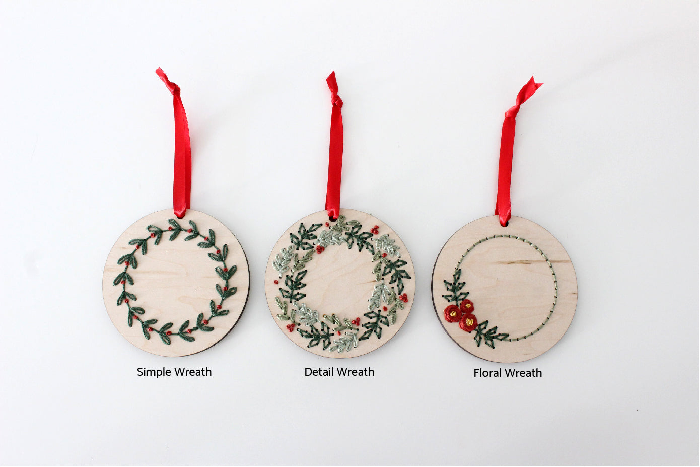 Embroidery Wreath Ornament DIY Kit