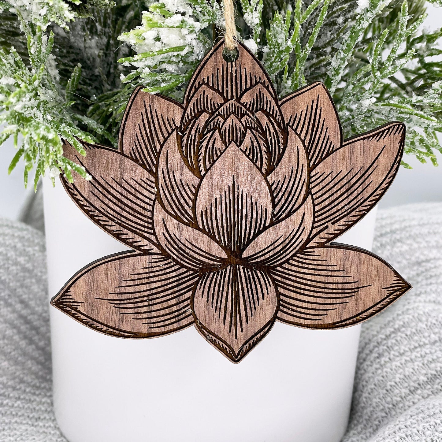 Lotus Flower Ornament, Yoga Lotus Ornament, Boho Ornament,  New Beginning Ornament