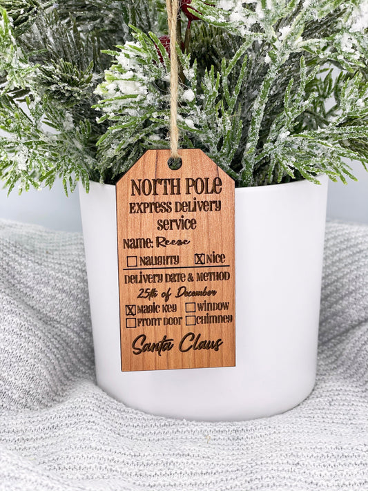 Santa Gift Tag - Naughty or Nice List - North Pole Tag