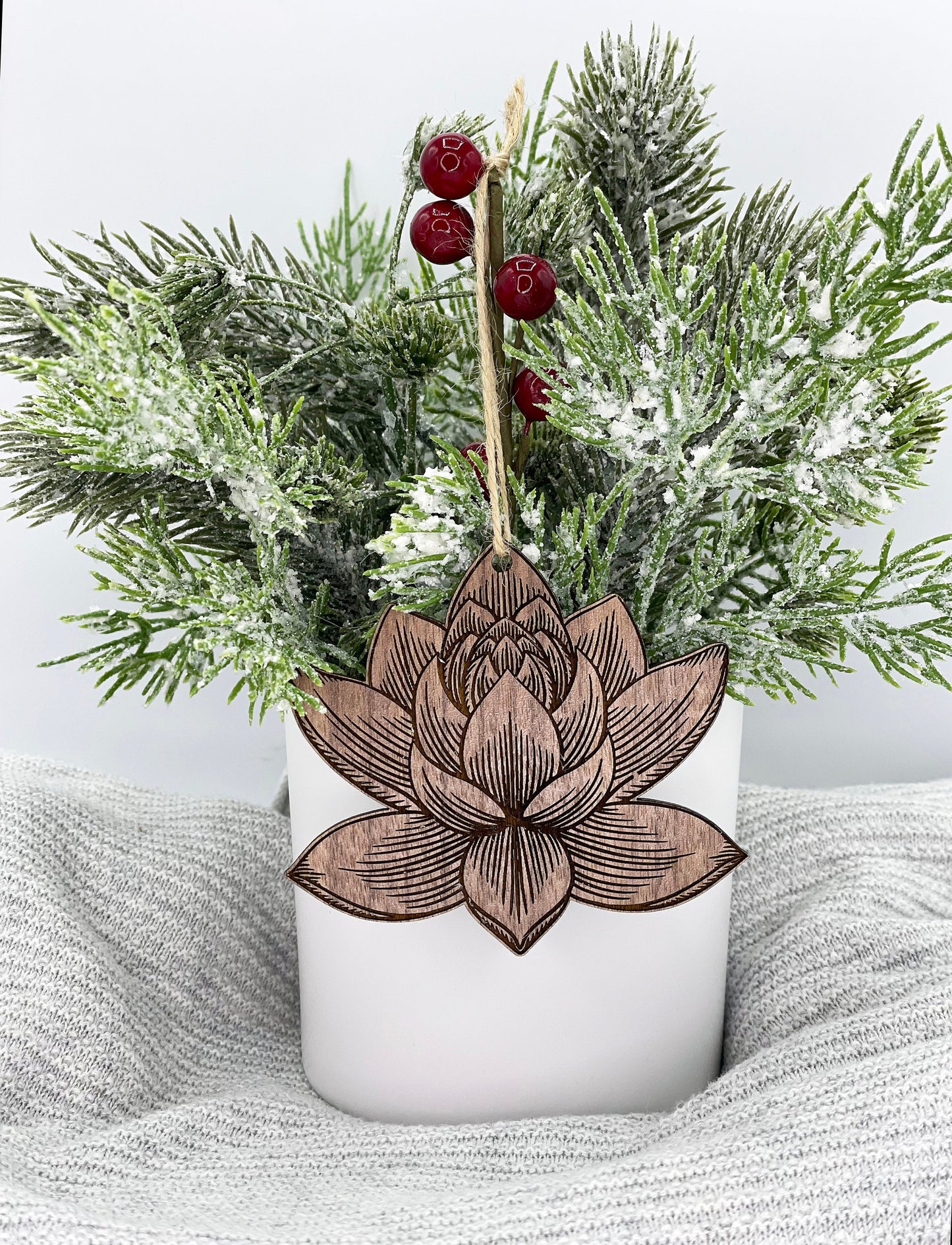 Lotus Flower Ornament - Yoga Lotus Ornament - Boho Ornament - New Beginning Ornament