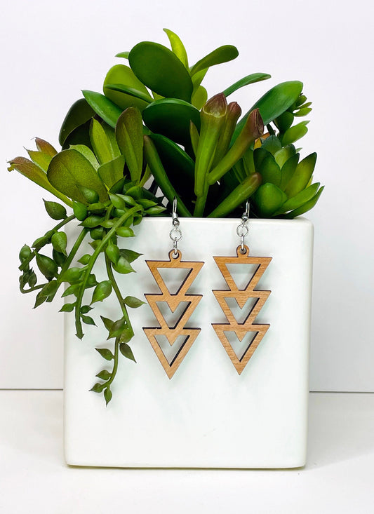 Minimalist Jewelry, Triangle Earring, Dangle Earrings, Teacher Appreciation Gift