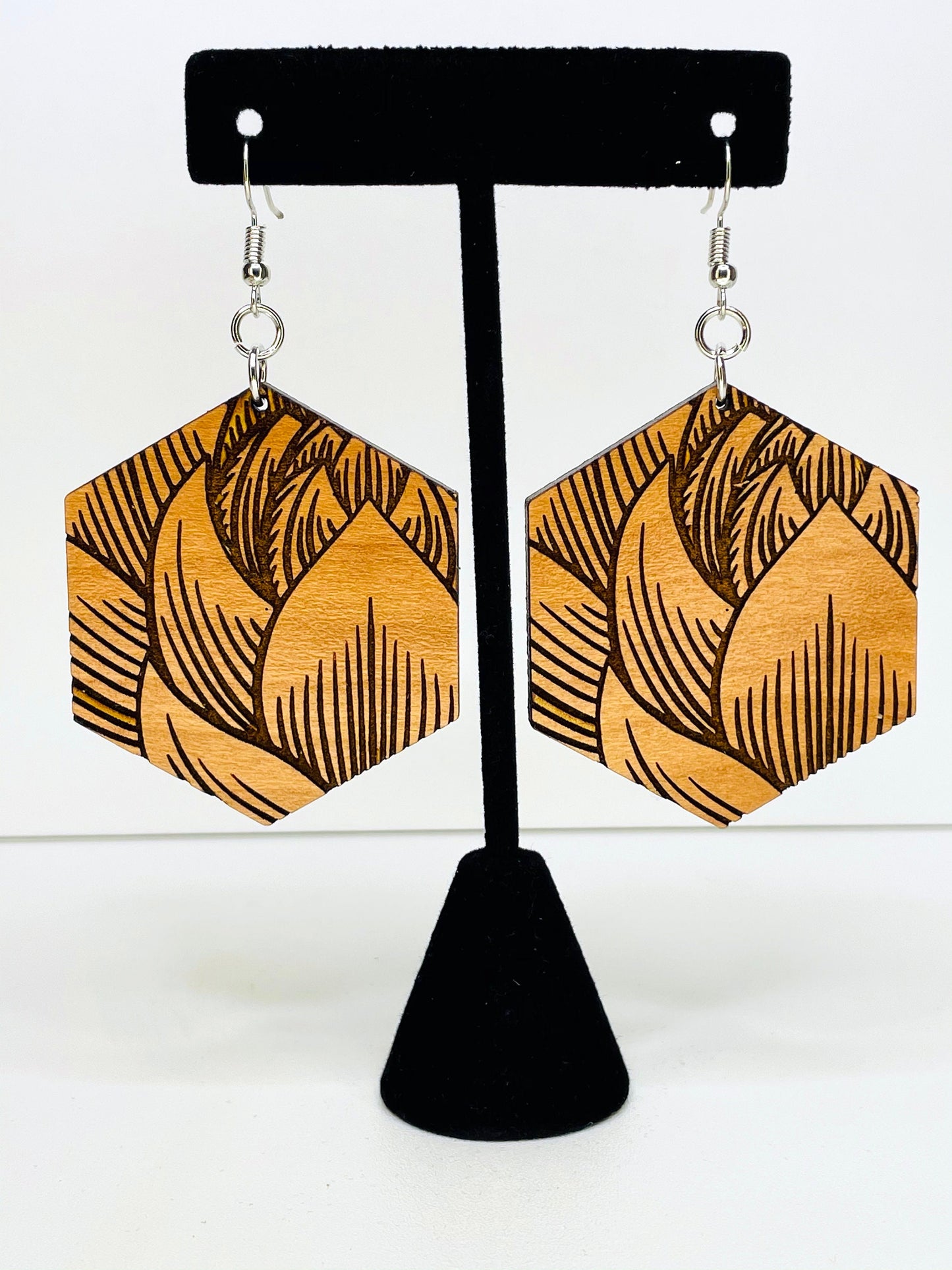 Abstract Lotus Earring - Boho Earring - Yoga Earring - Unique Drop Earring