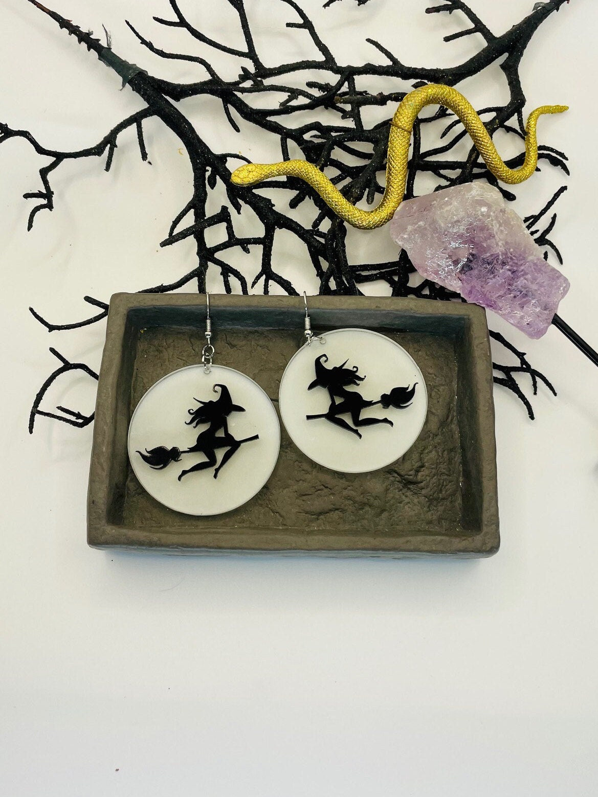 Witchy Earring, Halloween Night Earrings, Gift for Daughter-in-Law