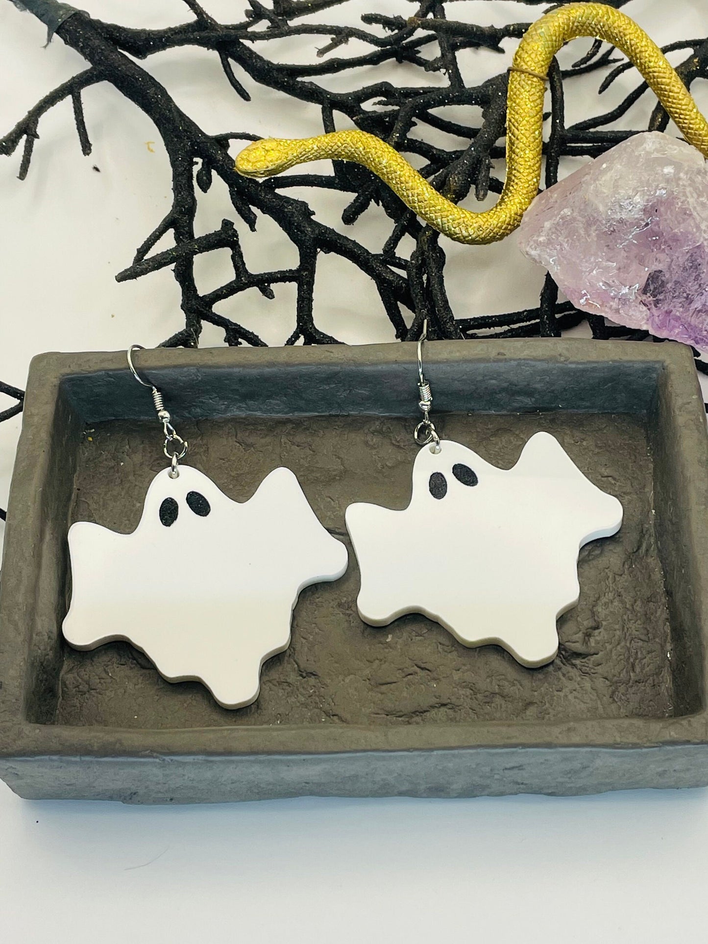 Statement Ghost Earrings, Halloween Earrings, Gift for Sister