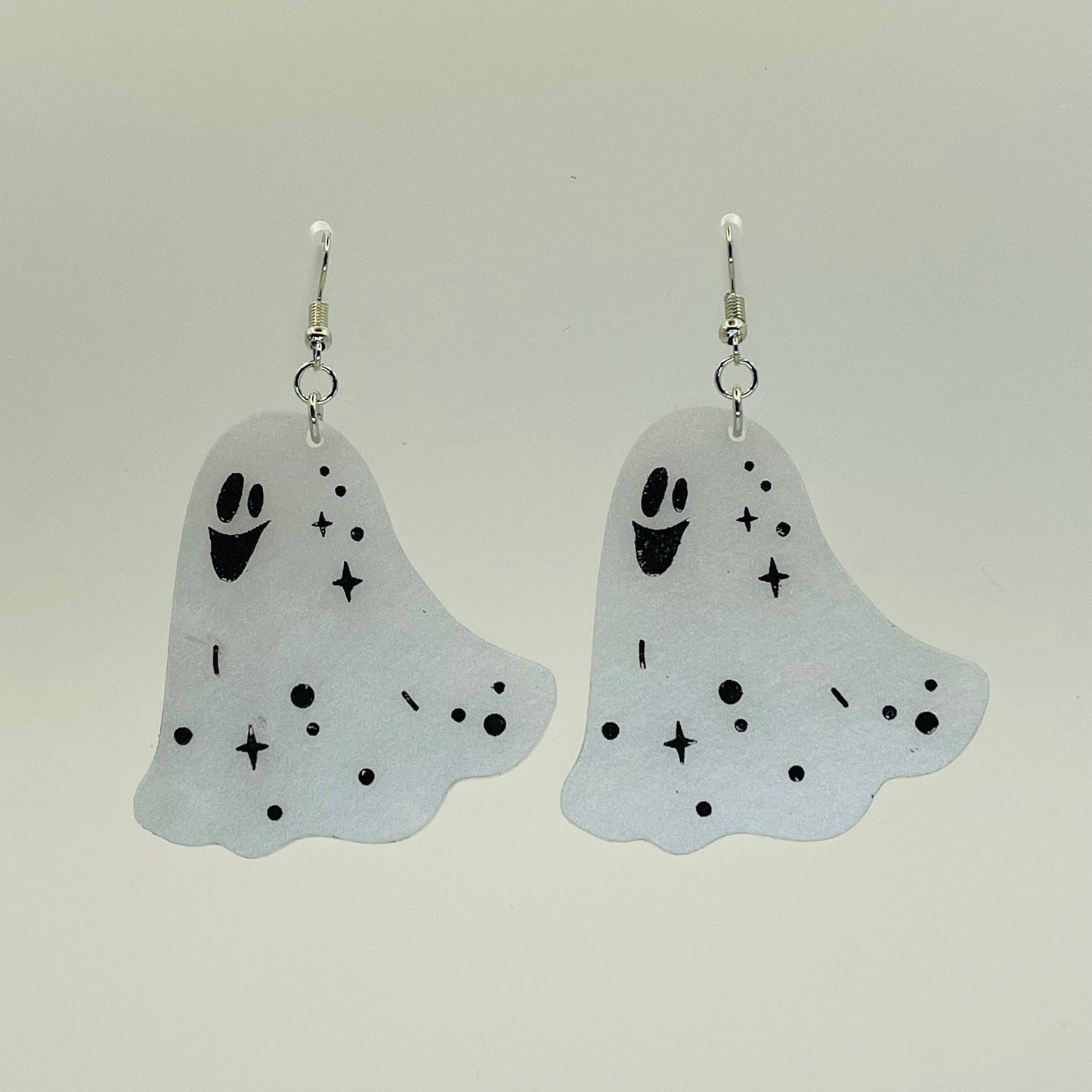 Pearly Ghost Earrings, Halloween Dangle earrings, Gift for Mom