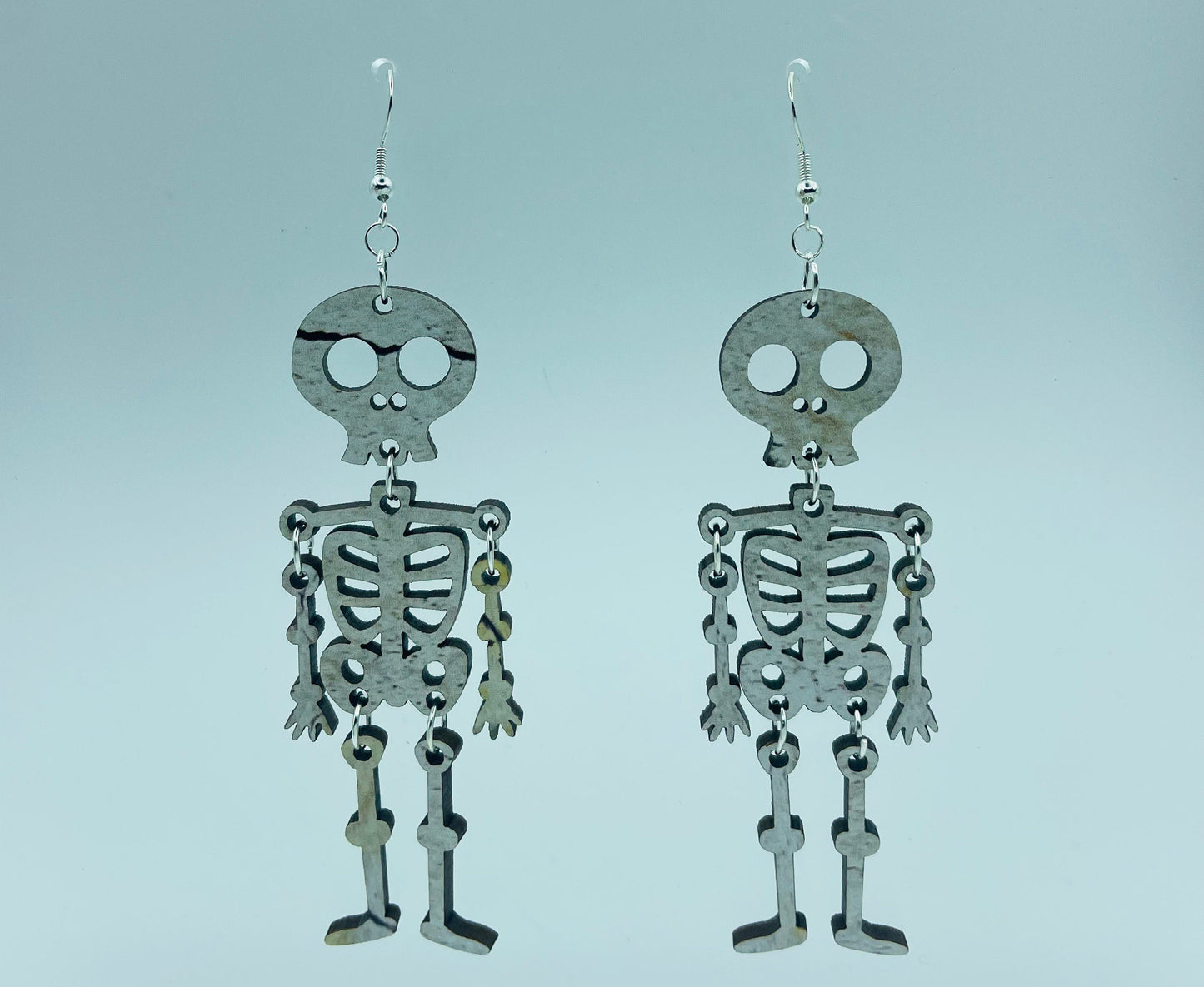 Articulated Skeleton Earrings, Halloween Jewelry, Gift for Daughter