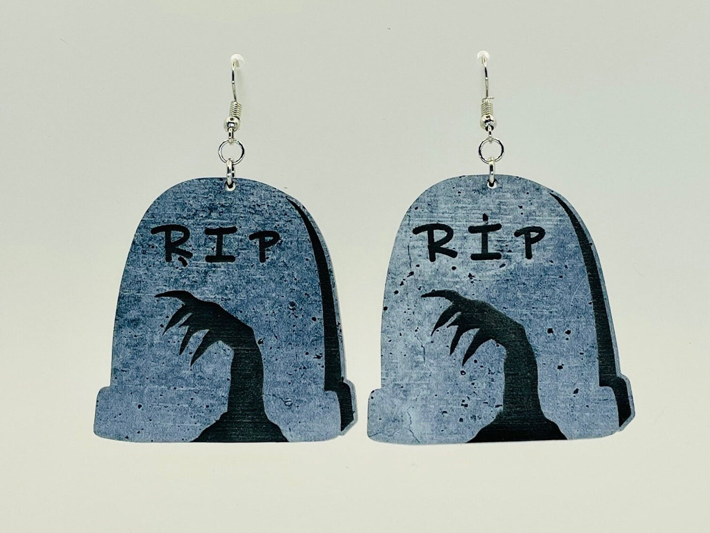 Tombstone Earrings, Halloween Zombie Earrings, Gift for Daughter