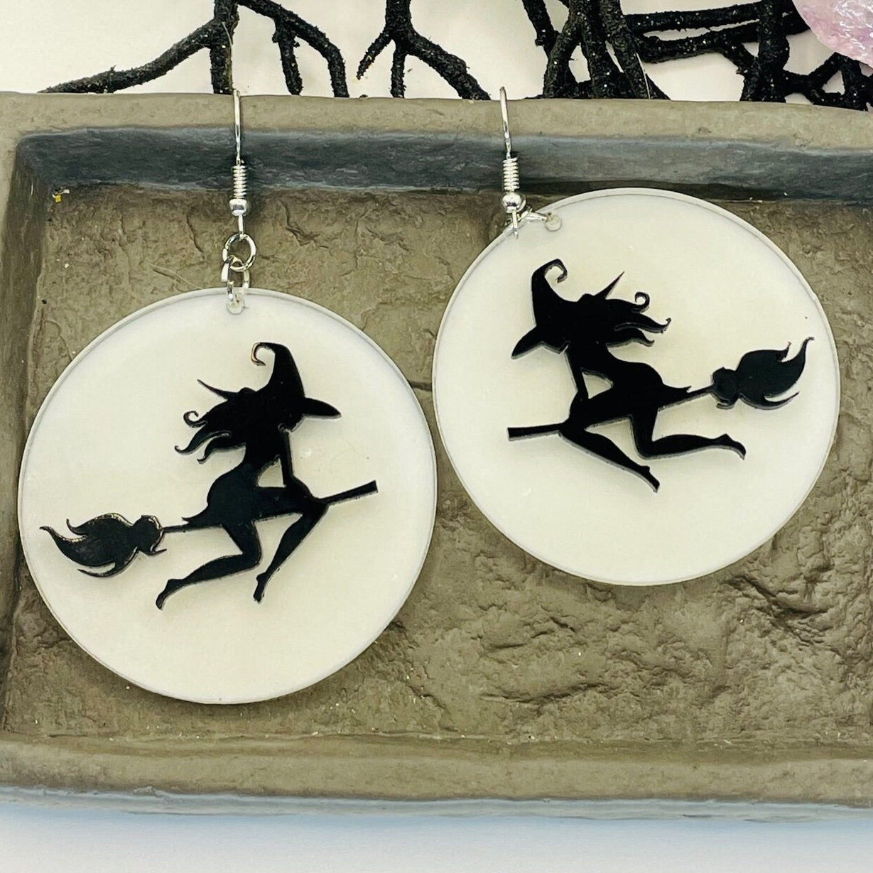 Witchy Earring, Halloween Night Earrings, Gift for Daughter-in-Law