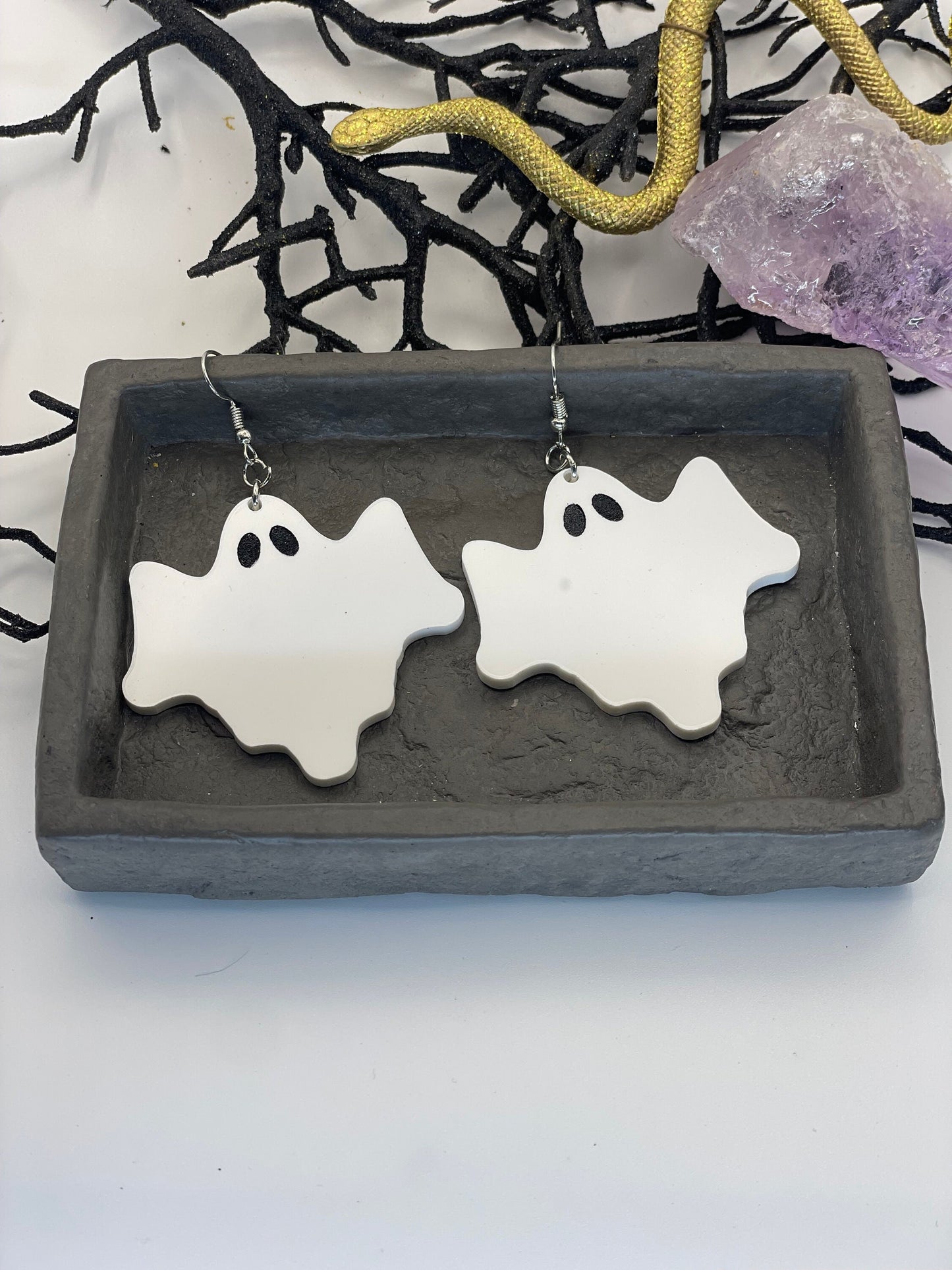 Statement Ghost Earrings, Halloween Earrings, Gift for Sister